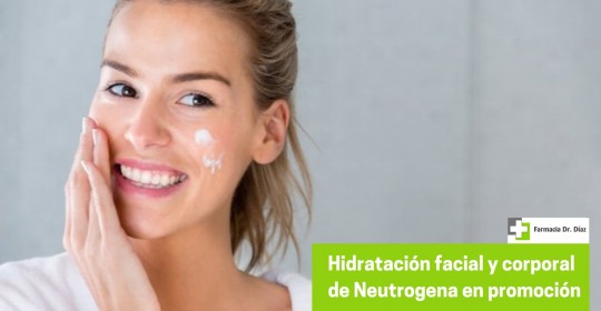 Hidratación facial y corporal de Neutrógena, ahora con descuento